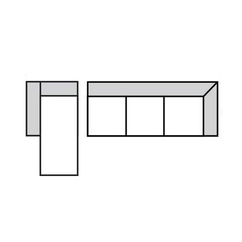 Cedar Heights - Left Arm Chaise & Right Arm 3 Seat Sofa 105"x68" (Approximately)