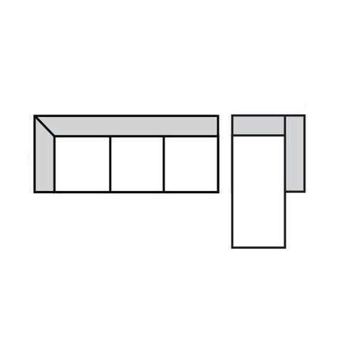 Cedar Heights - Left Arm 3 Seat Sofa & Right Arm Chaise 105"x68" (Approximately)