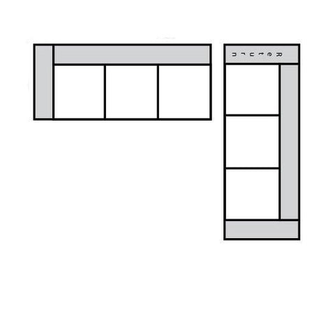 Cedar Heights - Left Arm 3 Seat Sofa & Right Arm 3 Seat Sofa w/ Left Return 109"x87" (Approximately)