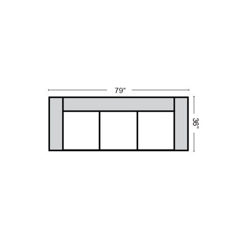 Quincy - 3 Seat Sofa  79x36