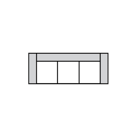 Kingsley- 1 Cushion 3 Seat Sofa  110x41