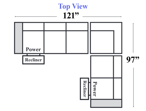 B995 - 400-LAF Power Recliner + 001-Armless Chair(x2) + 011-Corner + 001-Armless Chair + 402-RAF Power Recliner