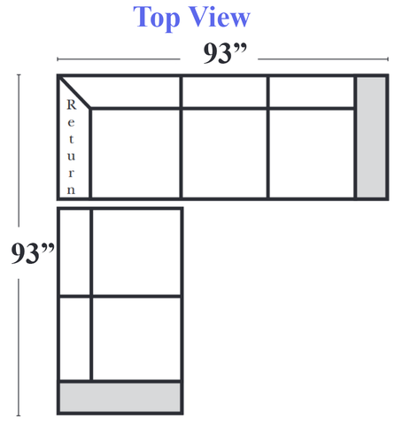 216-Lt Loveseat & 1/2 + 085-Rt Corner Loveseat w/Return