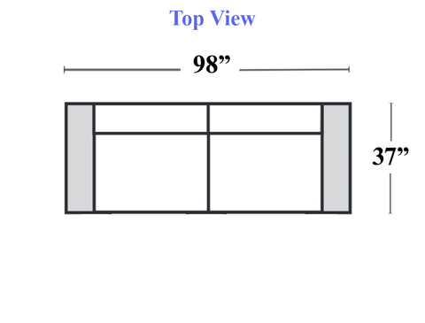 C198 - 249 - Large 2 Cushion Sofa
