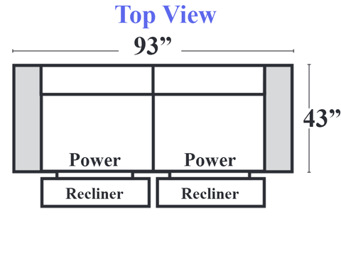 Natuzzi C143 - 2 Cushion Power Reclining Sofa 446