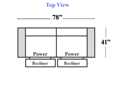 B995 - 450+452 - Power Reclining 2 Cushion Sofa