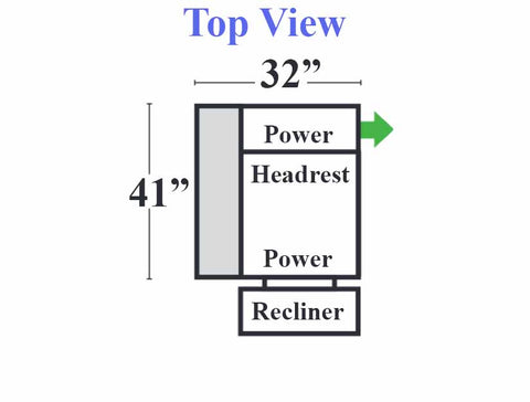 67 - LAF Power Recliner w/ Power Headrest