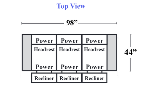 Apex-Power Reclining Sofa w/ Power Headrest (5H+1H+4H)
