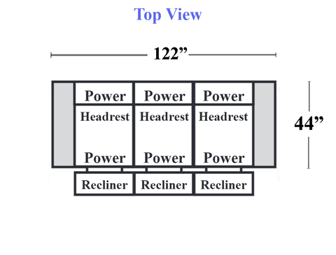 Apex-Wide Power Reclining Sofa w/ Power Headrest (5W+1W+4W)