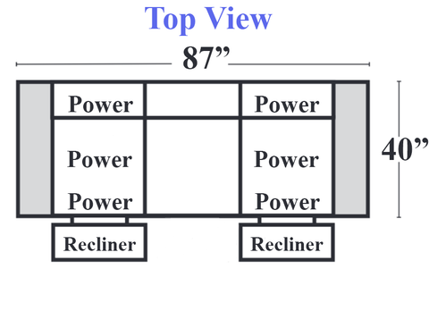 Asher - L6 Power Recline Sofa w/ both Power Headrest & Lumbar