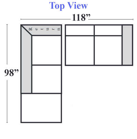 Natuzzi C143 - 480-LAF Bumper Chaise w/ Return + 291-Armless Chair + 274-RAF Armchair
