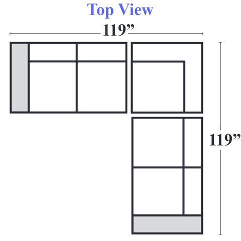Natuzzi C143 - 272-LAF Armchair + 291-Armless Chair + 489-Corner + 291-Armless Chair + 274-RAF Armchair