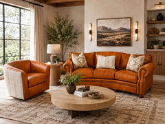 Omnia Laredo Sofa Cognac Leather Room Setting