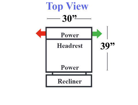 C252 - F38 - Armless Power Recliner w/ Power Headrest