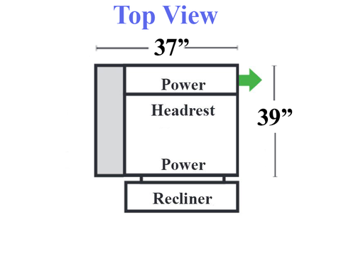 C252 - F50 - LAF Power Recliner w/ Power Headrest