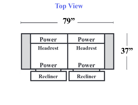 C200 - F46 - Power Reclining Sofa w/ Power Headrest