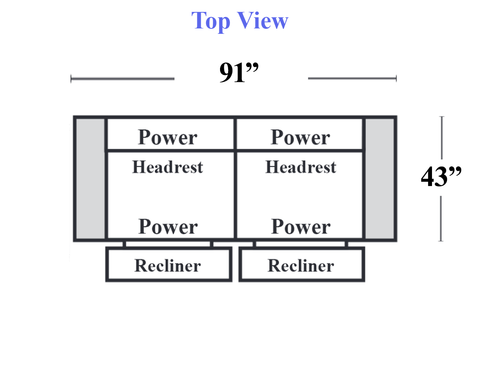 Natuzzi C142 - 2 Cushion Power Reclining Sofa 446