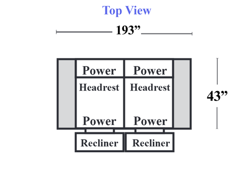 Natuzzi C142 - 2 Cushion Power Reclining Loveseat 193