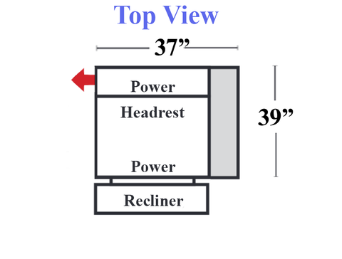 C252 - F52 - RAF Power Recliner w/ Power Headrest