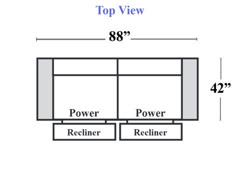 C300 - T66 - 2 Cushion Power Reclining Sofa