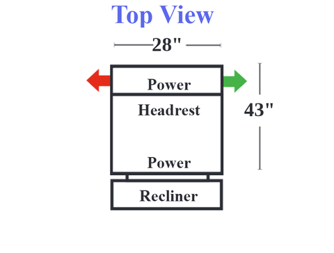 F25 - Armless Recliner & 1/2 w/ Power Headrest