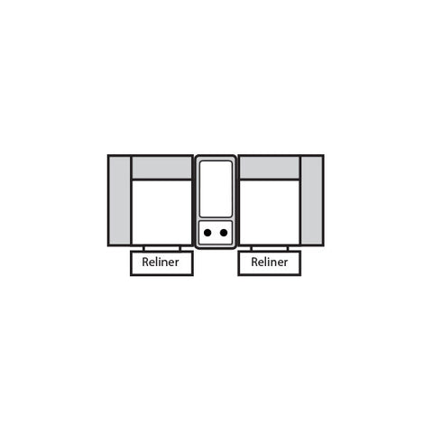 Brookhaven Theater - Reclining 2 Seat Loveseat w/ Straight Console Arm  79x40