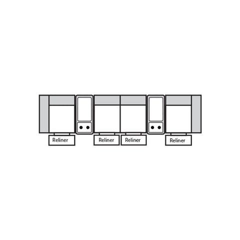 Paramount Theater - Reclining 4 Seat Sofa w/ Straight Console Arm  138x40