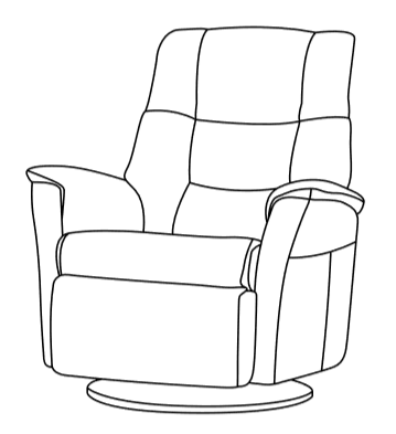 RMS395 - Large Powered Recliner W/ Powered Lumbar and Headrest (36"x32")