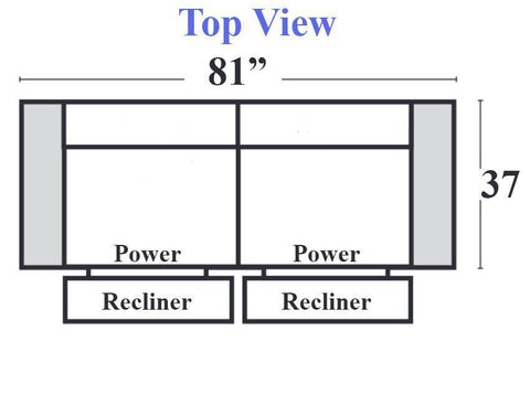 Natuzzi B757 - Power Reclining 2 Cushion Sofa 446