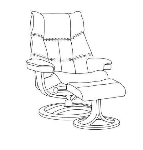 NC63LF44 - Large Chair & Ottoman (Ring Base) (32.2"x31.1")